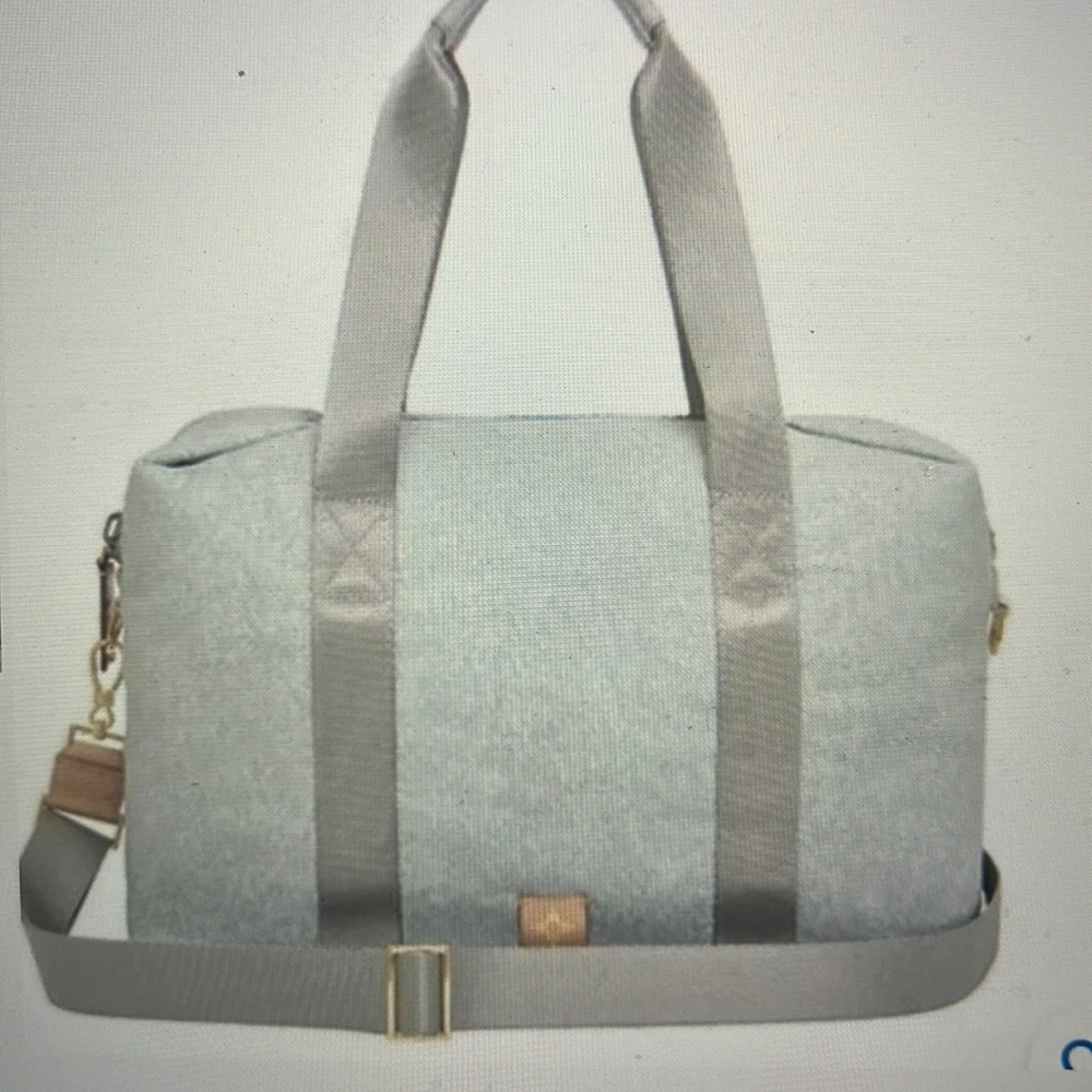 Brand New India Hicks Restore Duffle bag in gray w/ detachable shoulder strap